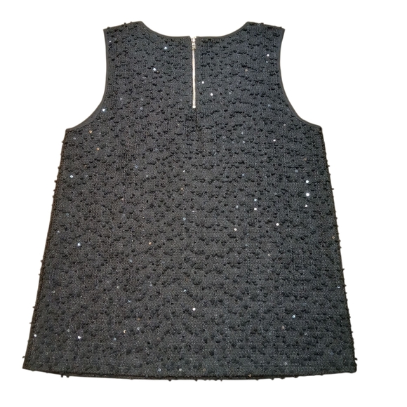 Ann Taylor Black Sequin Top - Picture 2 of 6